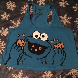 Cookie Monster crop top